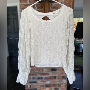 Free People Lace Cutout Top